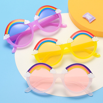 Children sun glasses girl glasses tide UV-proof fashion cartoon cute baby baby sunglasses 1-2-3 years old