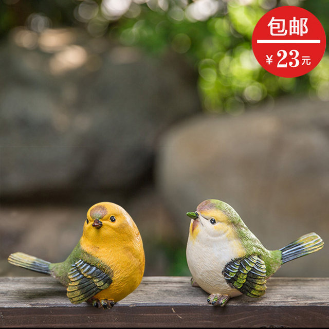 Creative garden balcony gardening decoration crafts gifts home furnishings simulation resin bird ornaments Creative garden balcony gardening decoration crafts gifts home furnishings simulation resin bird ornaments