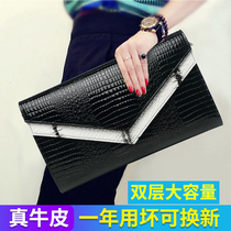 women's korean style clutch leather 2022 new bovine leather clutch bag party bag envelope bag women's handbag clip bag