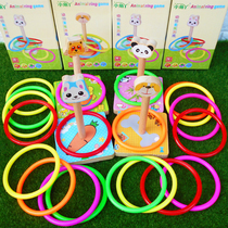 3-6-year-old kindergarten student wooden intellectual early education parent-child activity game toy animal throwing ring