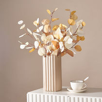 Comfortable high-grade dried flower flower arrangement vase ins high-value ceramic flower device fake flower simulation flower decoration decoration
