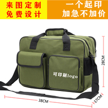 Spring pie tool bag Multi-function canvas large portable thickened shoulder electrician bag Home appliance repair tool bag