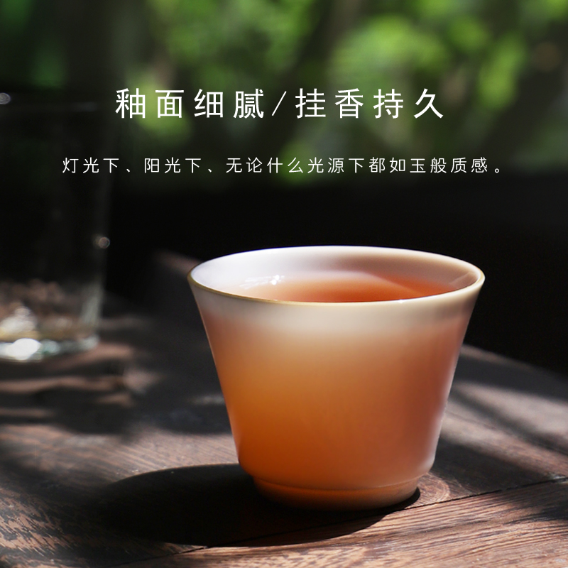 Master kung fu tea cups from ooze hall jingdezhen porcelain sample tea cup sweet white glazed ceramic cup single cup size of pure manual