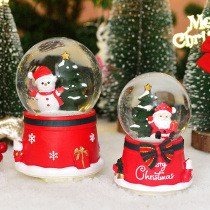 Christmas gift old man tree snowflake crystal ball music box creative gift for children Boy Girl Music Box