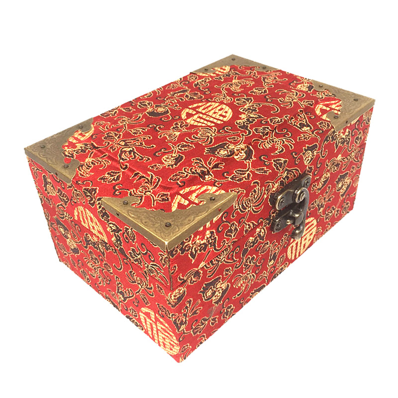 Wooden JinHe collectables - autograph archaize porcelain collection box with furnishing articles crystal gift box jewelry box