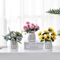 Simulation flower ornaments living room fake flower decoration home dress simulation bouquet tulip sunflower table flower arrangement