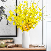 Vase decoration living room flower arrangement Ceramic European-style simple small fresh glass transparent simulation dried flower home decoration