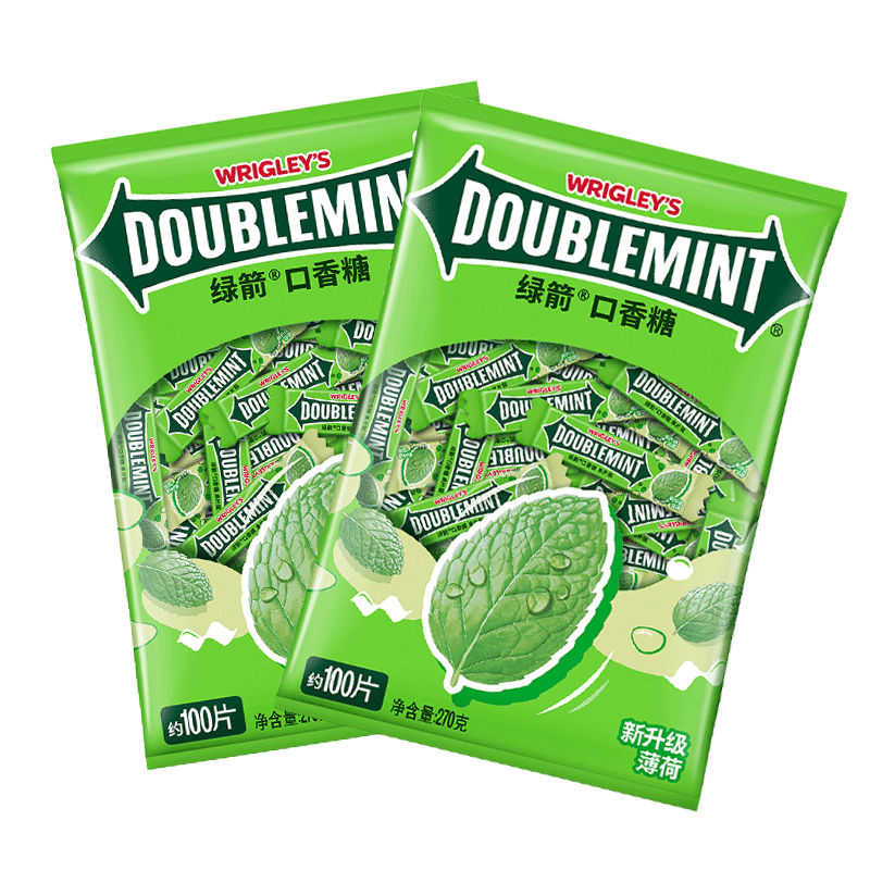 绿箭原味薄荷口香糖约100片*3