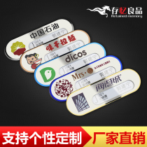 Stainless steel oval work number plate custom metal high-grade badge custom replaceable employee name plate Pin type work plate