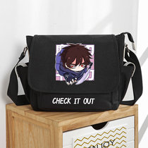 Shadow simple anime personality street fashion trend Teen student shoulder bag Korean version crossbody bag men and women tide