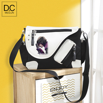 Day Department Casual Hip Hop Han Version Slanted Satchel Students Junior High School High School Large Capacity Brief Shoulder Bag Mens Fashion Trends