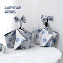 Full automatic umbrella female in folding parasol sun protection UV retro-shattered flower barometer students