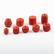 Natural red cinnabar loose beads Bracelet necklace diy handmade beaded woven bracelet beads Loose beads Barrel beads Interval beads