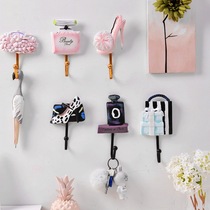 Creative clothing store wall fitting room art adhesive hook Nordic living room entrance decoration hook