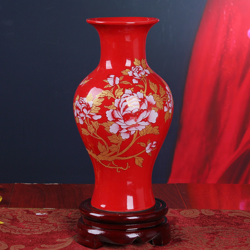 Jingdezhen ceramic floret bottle of red wine rack furnishing articles I and contracted the sitting room porch place flower arranging Chinese style decoration