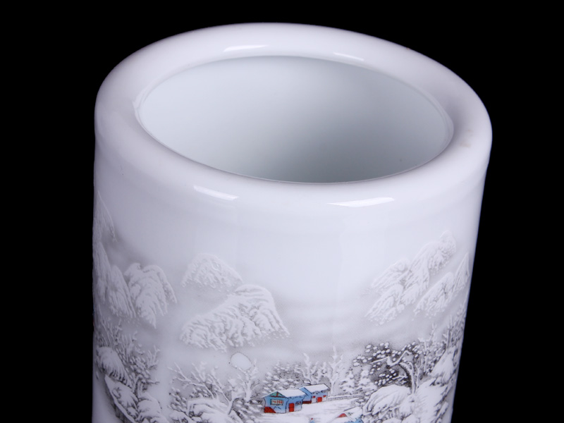 Jingdezhen ceramic ware ideas contracted ceramic brush pot snow friends brush pot desk accessories furnishing articles