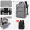 Fashionable gray with black small backpack, large single compartment upgraded version