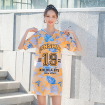 Swimsuit female Conservative split student cute girl swimsuit sweet sports hot spring size swimsuit fat mm