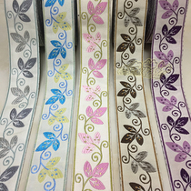 High-grade curtain accessories 6cm embroidery jacquard edge loom belt splicing famous family style Hanfu sealing belt clothing fabric art