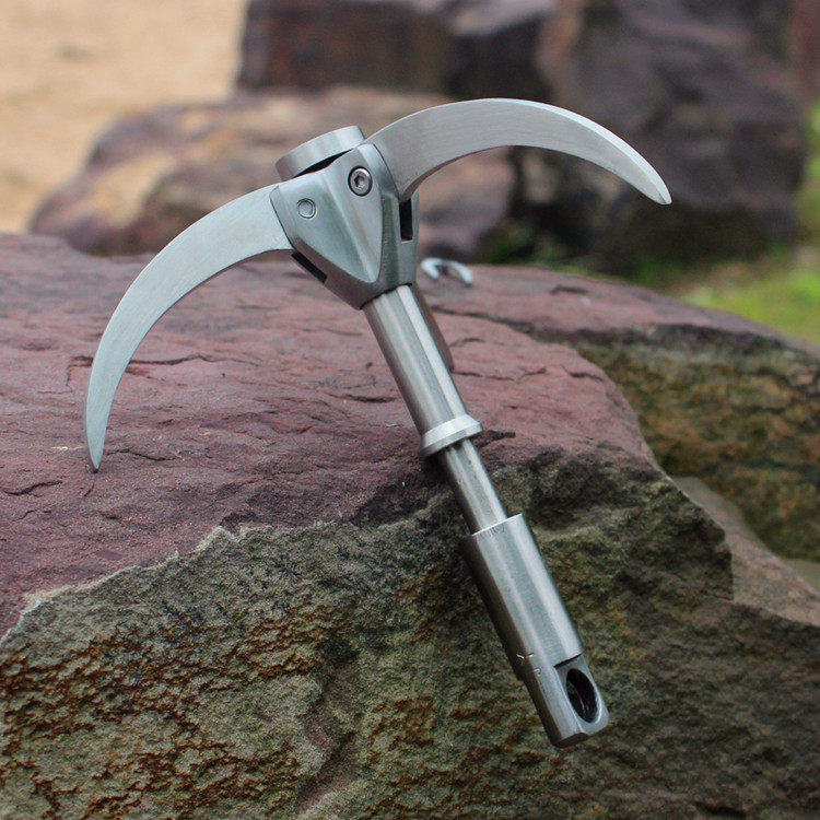 新款自动登山钩 野外求生钩 飞虎爪 户外登山钩 登山扣 一甩即开