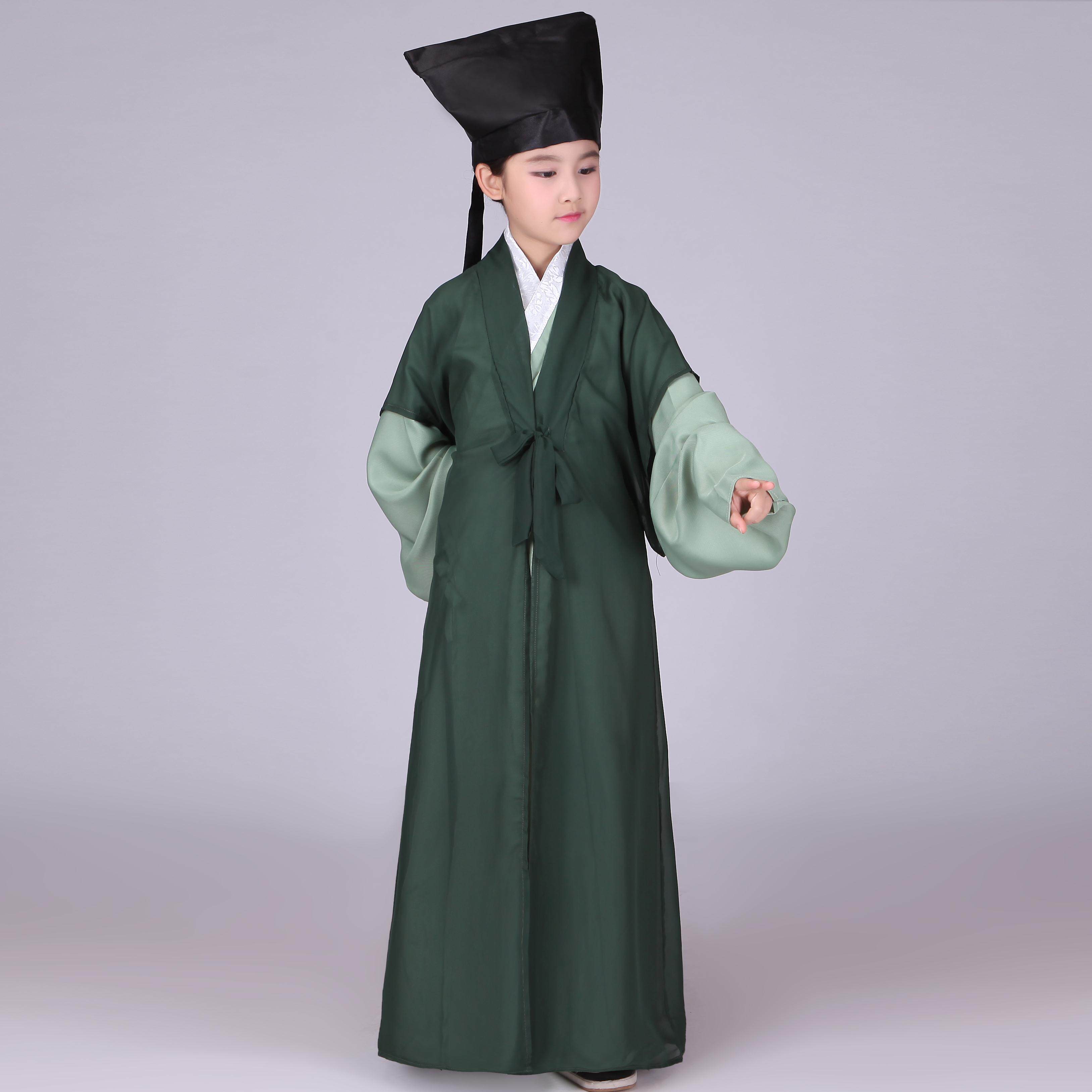 元旦儿童小和尚摄影服装男孩童古装汉服锄禾影楼道具演出服饰_7折现价