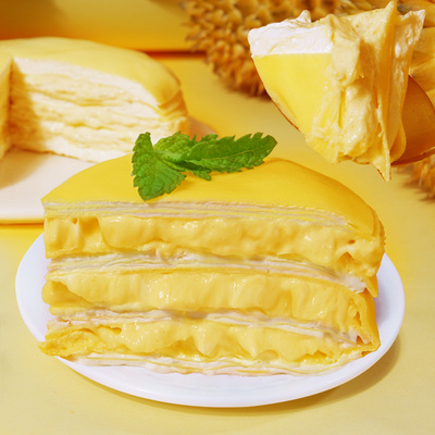 网红零食蛋糕爆浆榴莲千层糕点甜品零食小吃6寸纯手工制作