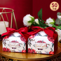 Size Wedding candy box Gift box Candy packaging box Wedding supplies Wedding sugar bag Happy sugar package box