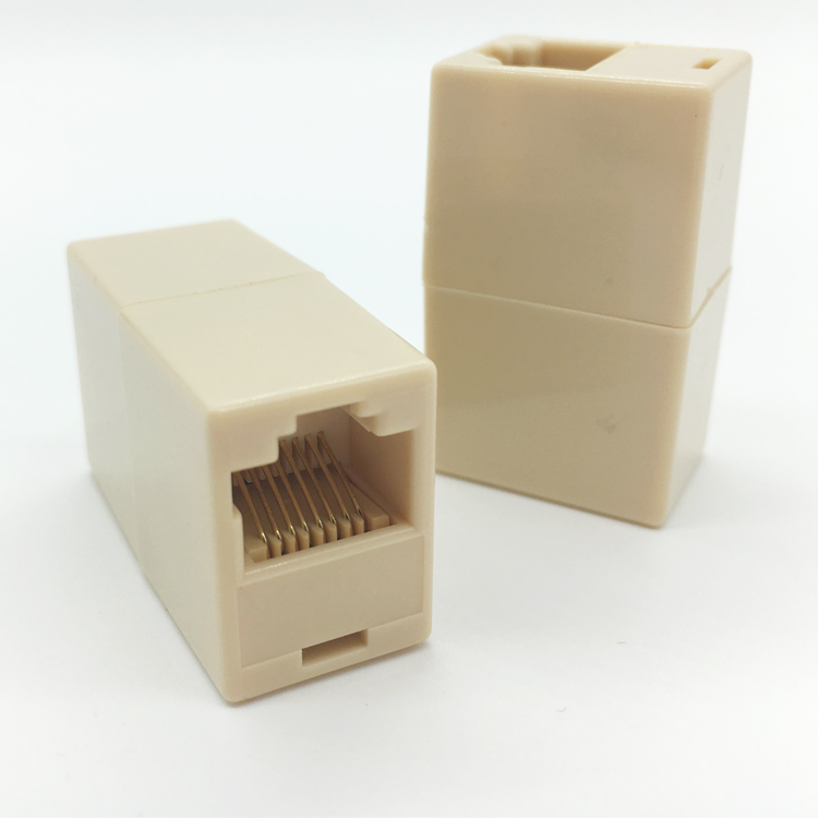 network straight-through head rj45 network cable connector network double-pass head adapter network cable to connector crystal head