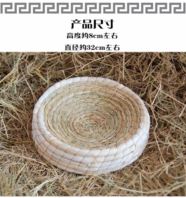 母鸡下蛋窝鸡生蛋窝 鸡窝猫窝清仓家用超大号产 元宝草编鸡窝稻草_双