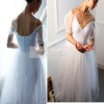 Giselle ballet dancer Costume Ballet for a dress rehearsal for a dress with a dress and a bell-shaped skirt Skirt Ballet long dress.