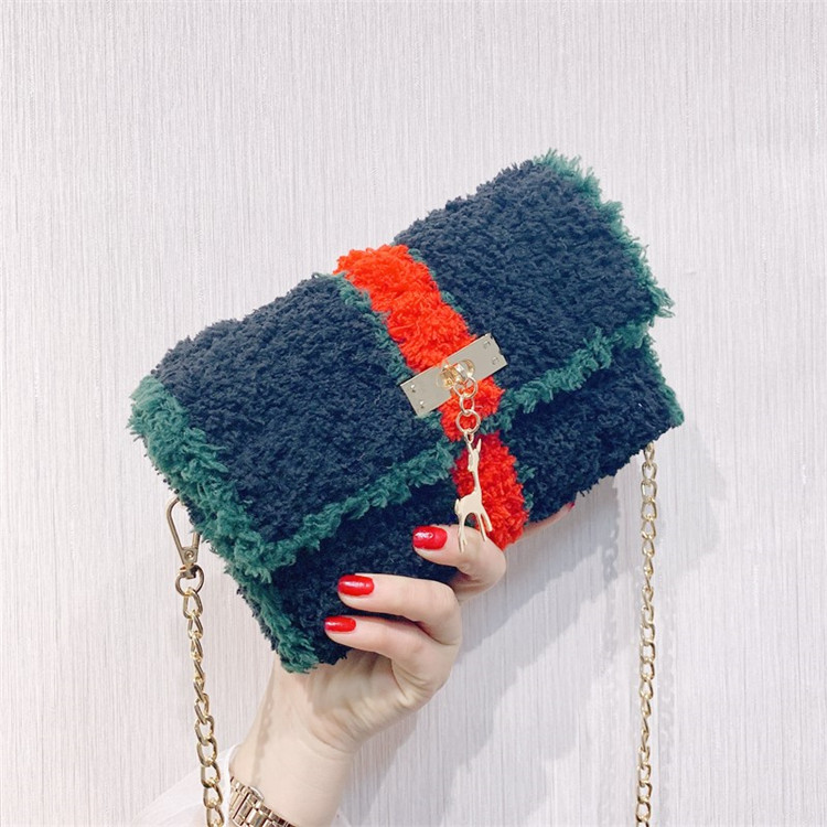 diy手工编织包包自制绒线材料包抖音网红同款针织链条单肩斜挎包