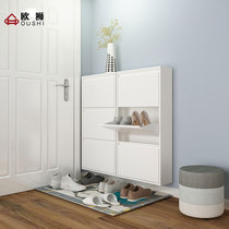 Door ultra-thin shoe cabinet narrow 15cm household steel household simple modern large-capacity Nordic storage dump shoe cabinet