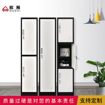 Color single-door locker File cabinet Employee locker 1 8m shoe cabinet Household space-saving slit storage cabinet