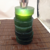 Natural Xiuyan jade Xiuyu green bracelet core material Bracelet heart town house carved pendant piece chess good material