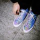 BLESSSHOEDemon Night Devil Summer Colorful Reflective Shoes Couples High-top Canvas Shoes Casual Shoes