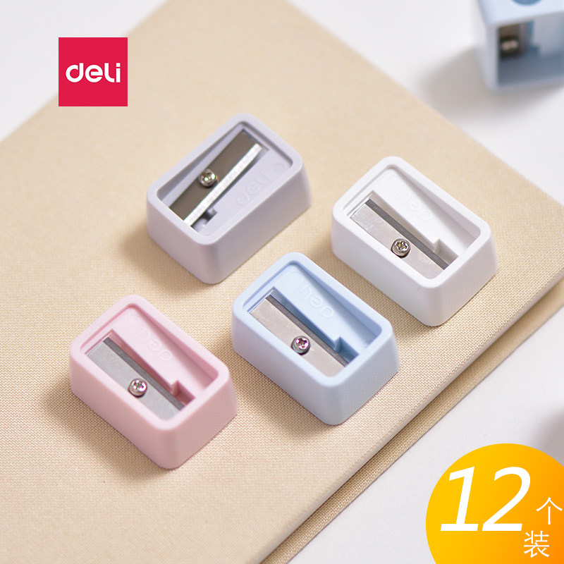 48 pas of effective mini pencil sharpeners for pupils, children's pencil sharpeners, pencil sharpeners, pencil sharpeners, simple cartoon cute candy color kindergarten small pencil sharpeners, stationery wholesale