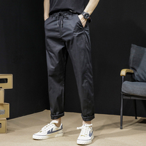 Pants ankle-length pants mens casual pants summer thin Ruffian pants Korean version of the trend wild loose straight large size