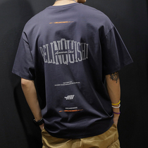 Summer cotton fat short sleeve T-shirt men loose ins Tide brand half sleeve size plus fat increase body shirt trend fat guy