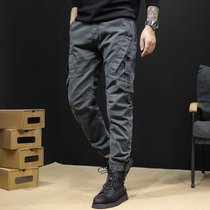 American outdoor mountaineering overalls mens spring and autumn feet slim 2021 autumn high-end military Leisure ins tide card