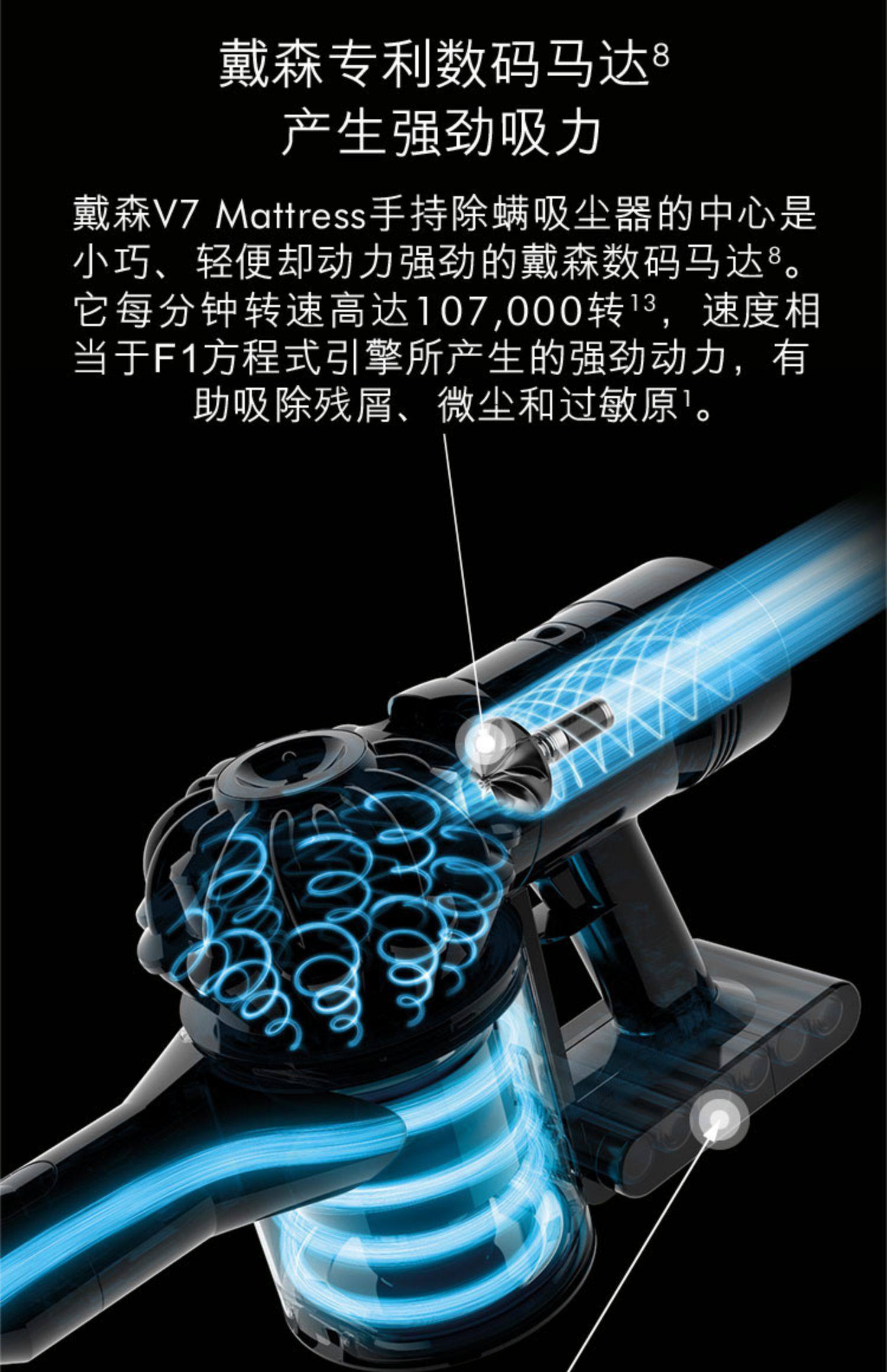 dyson戴森v7 mattress手持家用除螨床上强力吸尘器车用小型无线_好物