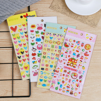 Korean stickers soft cotton heart-shaped bubble stickers animal cartoon stereo bubble stickers 4
