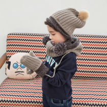 (Originally $39 for 98 breaks) Children's Hat Scarf Scarf Neck Gloves Three Piece Set Autumn Winter Boys Girls Baby