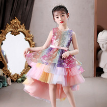 Childrens dress tailing princess dress girl 61 host catwalk show performance dress little girl dress summer