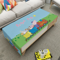 Cartoon pig Paige coffee table tablecloth Fabric dining table cloth water-proof and dust-proof wash-in Nordic kindergarten childrens cover towel