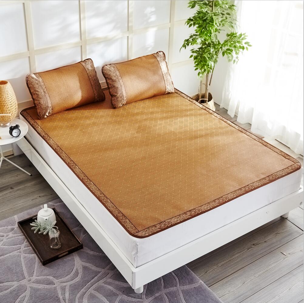 夏天藤席网红凉席1.8m床上1.8x2.2草席子三件套1.5米竹片2.0夏季