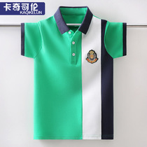 Boy t-shirt Summer 2022 new children Korean version Short sleeves CUHK Scout POLO shirt boy summer clothing blouse