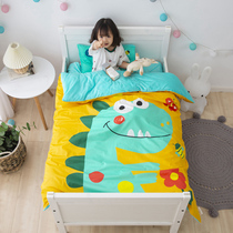 Baby kindergarten quilt three-piece set Children nap into the garden special set Cotton plus velvet core autumn and winter six-piece set