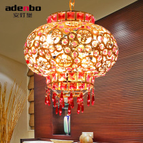 Modern simple chandelier Crystal lantern light Balcony light Aisle light Entrance light Red rotatable red light decoration 211