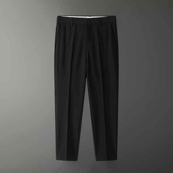 Wild hot solid color straight nine -point suit pants men's Korean version versatile relaxed and light cooked style casual business western pants Wild hot solid color straight nine -point suit pants men's Korean version versatile relaxed and light cooked style casual business western pants