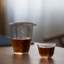 Wen said) Japanese hammered Road cup thickened heat-resistant transparent glass eagle mouth Cup uniform Cup handmade by hand